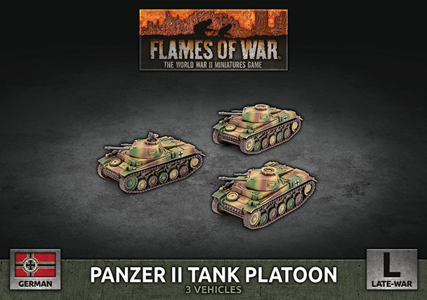 Flames of War Late War German Panzer II Tank Platoon