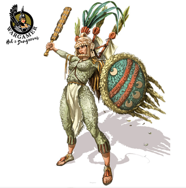 Wargamer Poland Hot & Dangerous Atotoztli, Aztec Warrior 28mm