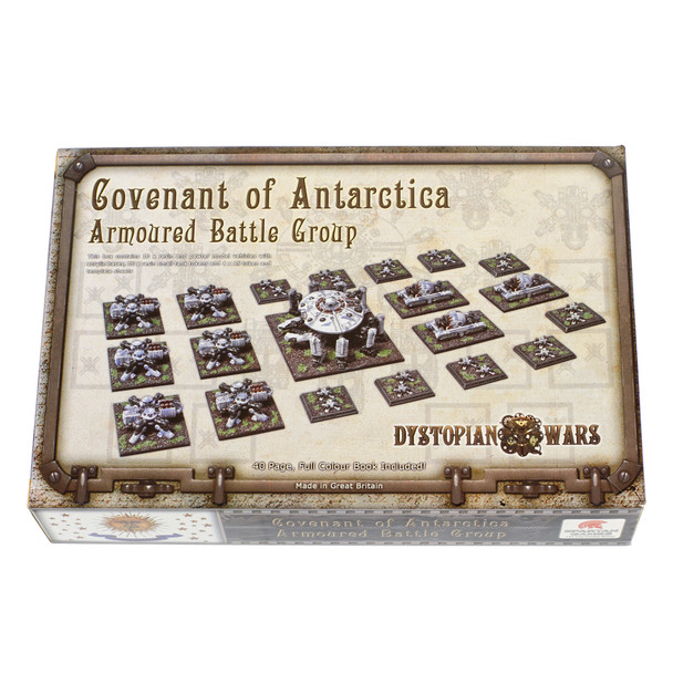 Dystopian Wars Covenant of Antarctica Armoured Battle Group