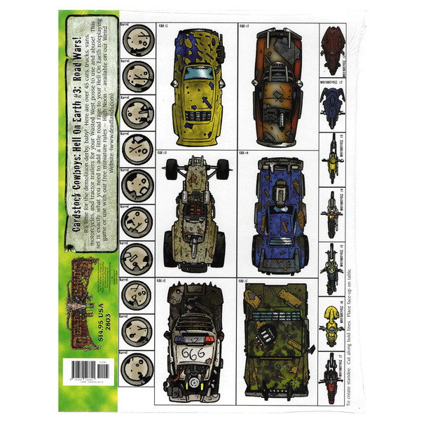 Deadlands: Hell on Earth Cardstock Cowboys #3 Road Wars