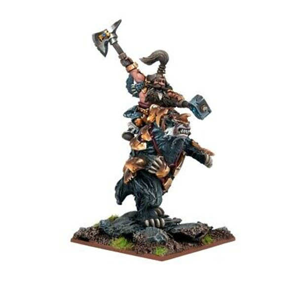 Kings of War Dwarf Sveri Egilax / Berserker Lord on Brock