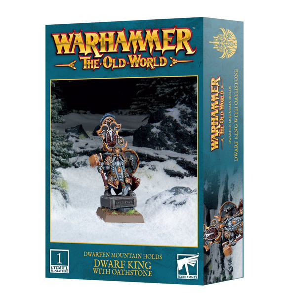 Warhammer: The Old World Dwarfen Mountain Holds Dwarf King w/ Oathstone