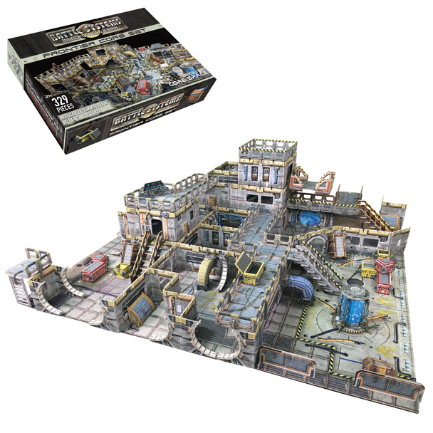 Battle Systems Sci-fi Terrain Frontier Core Set - 28-35mm RPG / Wargames / 40k Necromunda Card Scenery