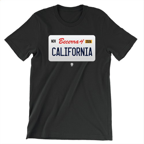 License Plate (Unisex Black Tee)