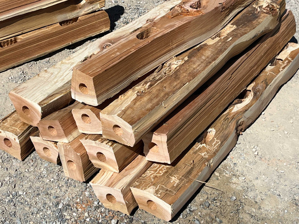 Drilled Wood Fence Posts