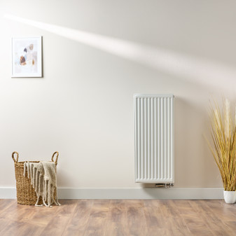 Compact 6 - 9TS Horizontal Radiator:  Traffic White (RAL 9016) 900mm H x 400mm L - Compact-6-9TS400W-White-Lifestyle-01.jpg