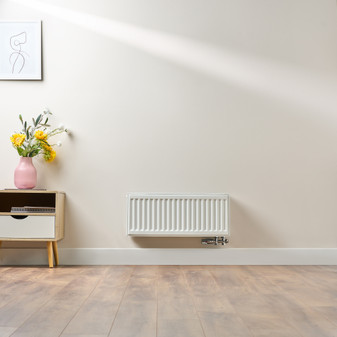 Compact 6 - 3TS Horizontal Radiator:  Traffic White (RAL 9016) 300mm H x 700mm L - Compact-6-3TS700W-White-Lifestyle-01.jpg