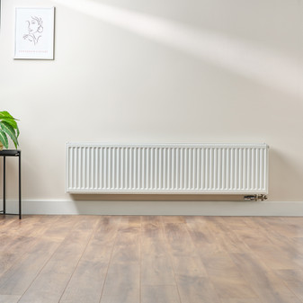Compact 6 - 4TS Horizontal Radiator:  Traffic White (RAL 9016) 400mm H x 1600mm L - Compact-6-4TS1600W-White-Lifestyle-01.jpg