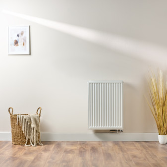 Compact 6 - 7TS Horizontal Radiator:  Traffic White (RAL 9016) 700mm H x 500mm L - Compact-6-7TS500W-White-Lifestyle-01.jpg