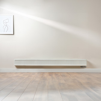 Compact 6 - 2TS Horizontal Radiator:  Traffic White (RAL 9016) 200mm H x 2200mm L - Compact-6-2TS2200W-White-Lifestyle-01.jpg