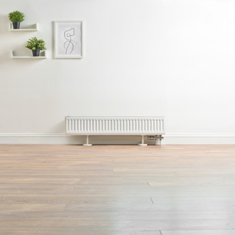 Compact 6 - 2QS Horizontal Radiator:  Traffic White (RAL 9016) 200mm H x 1100mm L - Compact-6-2QS1100W-White-Lifestyle-01.jpg