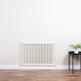 2 Column 750 Horizontal Radiator: Traffic White (RAL 9016) 750mm H x 997mm L - 2-Column-C2070922W-White-Lifestyle-01.jpg