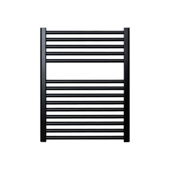 Chelmsford Straight 6. Towel Rail: Jet Black (RAL 9005) 764mm H x 600mm L - Clearance-Chelmsford-Straight-6MB7-Black.jpg