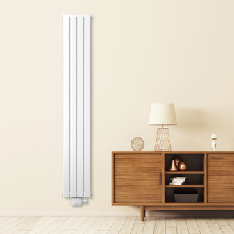 Tian D2000 Vertical Radiator: Traffic White (RAL 9016) 2013mm H x 313mm L - Clearance-Tian-ND2004W-White.jpg