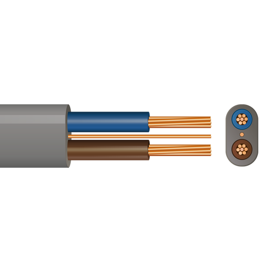 6242Y Twin & Earth (Grey with Brown, Blue) 1.5mm² x 50m - 6242Y-Grey-Blue-Brown-2000px.png