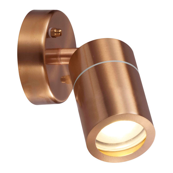 Piazza GU10 Adjustable Garden Wall Spotlight Fitting (Copper) - 781555-Piazza-GU10-Adjustable-Garden-Wall Spotlight-Fitting-Copper-Cutout-01.jpg