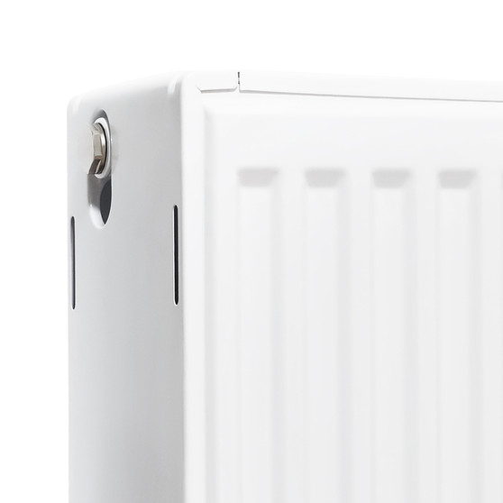 Compact 6 - 2DS Horizontal Radiator:  Traffic White (RAL 9016) 200mm H x 2700mm L - Compact-6-DS-White-Detail-01.jpg