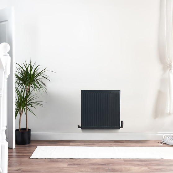 Compact 4 - 6DF Horizontal Radiator:  Anthracite Grey (RAL 7016) 600mm H x 600mm L - Compact-4-6DF600A-Anthracite-Lifestyle-01.jpg