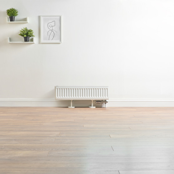 Compact 6 - 2QS Horizontal Radiator:  Traffic White (RAL 9016) 200mm H x 800mm L - Compact-6-2QS800W-White-Lifestyle-01.jpg