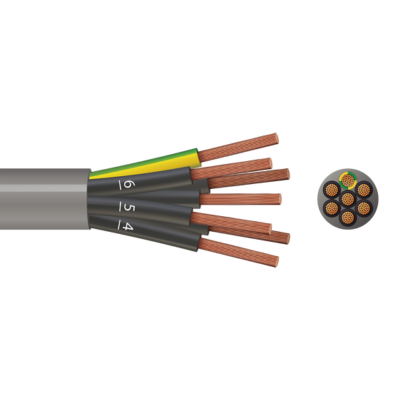 P7YY 7 Core YY Control Flex (Grey with Numbered Black, Green/Yellow) 0.75mm² x 100m - Control-P7YY-2000px.png