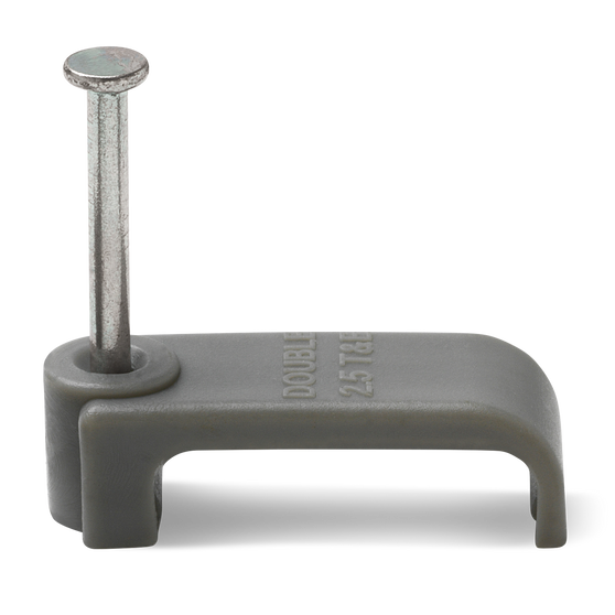 Twin & Earth Double Cable Clips (Grey) 2.5mm² (100 per pack) - CCTED2.5G100-Twin-and-Earth-Double-Cable-Clip-Grey.png