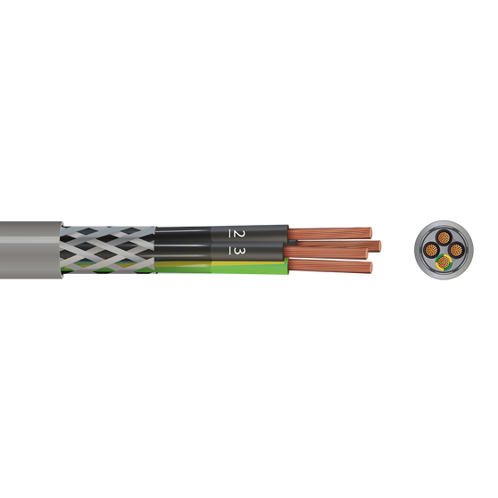 P4CY 4 Core CY Control Flex (Grey with Numbered Black, Green/Yellow) 0.75mm² x 1m - Control-P4CY-2000px.png