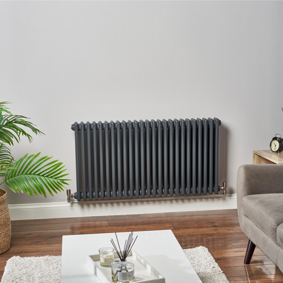 3 Column 600 Horizontal Radiator: Anthracite Grey (RAL 7016) 600mm H x 1130mm L - 3-Column-C3061125A-Anthracite-Lifestyle-01.jpg