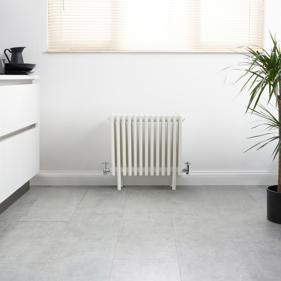 4 Column 500 Horizontal Radiator: Traffic White (RAL 9016) 500mm H x 598mm L - 4-Column-C4050613W-White-Lifestyle-01.jpg