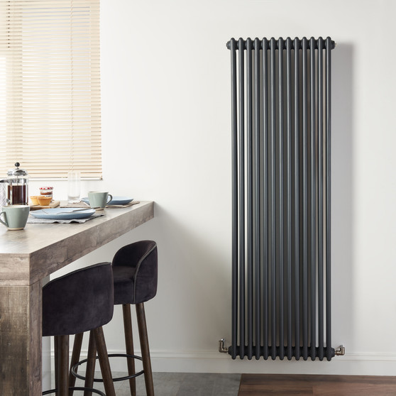 3 Column 1800 Vertical Radiator: Anthracite Grey (RAL 7016) 1800mm H x 598mm L - 3-Column-C3180613A-Anthracite-Lifestyle-01.jpg
