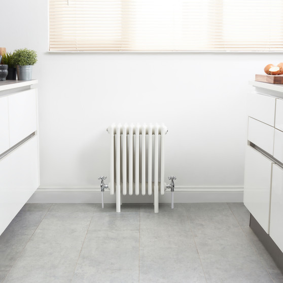 6 Column 500 Horizontal Radiator: Traffic White (RAL 9016) 500mm H x 421mm L - 6-Column-C6050409W-White-Lifestyle-01.jpg