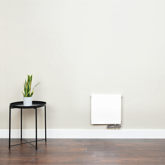 Planal 4PSS Horizontal Radiator: Traffic White (RAL 9016) 400mm H x 409mm L - Planal-Horizontal-4PSS400W-White-Lifestyle-01.jpg