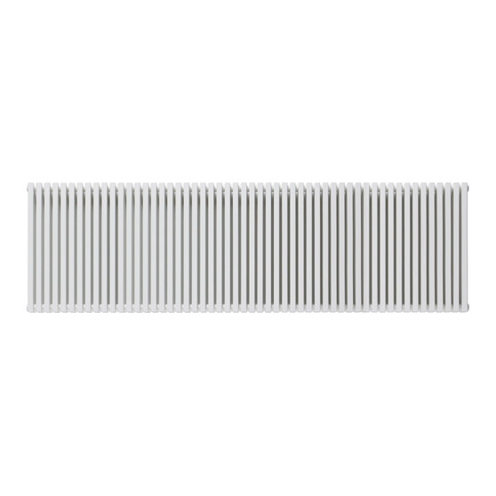 Klon. D600 Horizontal Radiator: Traffic White (RAL 9016) 600mm H x 2039mm L - Clearance-Klon-Horizontal-KOLON-D654W-White.jpg