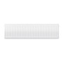 Compact 4 - 3DF Horizontal Radiator:  Traffic White (RAL 9016) 300mm H x 1100mm L - Compact-4-3DF1100W-White-Cutout-01.jpg
