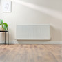 Compact 4 - 6HF Horizontal Radiator:  Traffic White (RAL 9016) 600mm H x 1300mm L - Compact-4-6HF1300W-White-Lifestyle-01.jpg