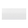 Compact 4 - 6HF Horizontal Radiator:  Traffic White (RAL 9016) 600mm H x 1300mm L - Compact-4-6HF1300W-White-Cutout-02.jpg