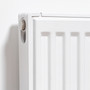 Compact 4 - 4HF Horizontal Radiator:  Traffic White (RAL 9016) 400mm H x 400mm L - Compact-4-HF-White-Detail-01.jpg