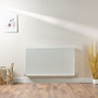 Compact 4 - 7HF Horizontal Radiator:  Traffic White (RAL 9016) 700mm H x 1200mm L - Compact-4-7HF1200W-White-Lifestyle-01.jpg