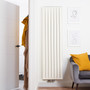 Smyrna 1800 Vertical Radiator: Pure White (RAL 9010) 1800mm H x 485mm L - Smyrna-SMY1807W-White-Lifestyle-01.jpg