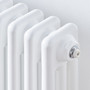 3 Column 600 Horizontal Radiator: Traffic White (RAL 9016) 600mm H x 1130mm L - 3-Column-White-Detail-01.jpg