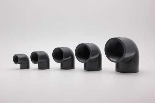 Grey ANSI SCH80 90 Degree Threaded Elbow