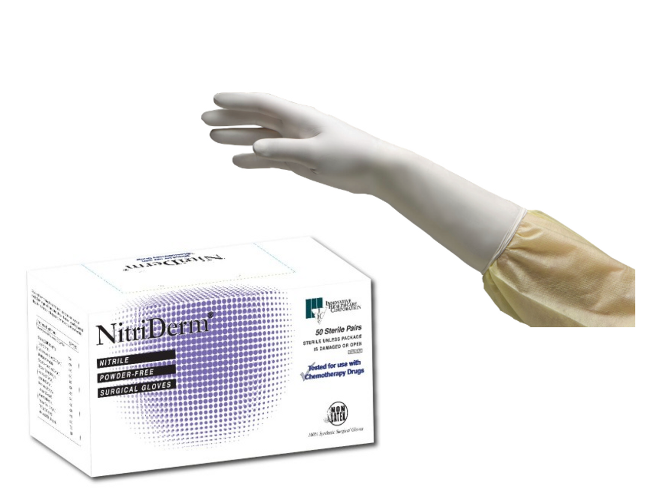 NitriDerm Nitrile Sterile Surgical Gloves Series 1352 50 pairs box Valuemed Professional Products