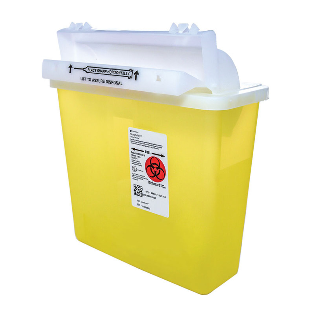 Yellow Sharps Container Monoject™ PGII D.O.T. Compliant Sharps