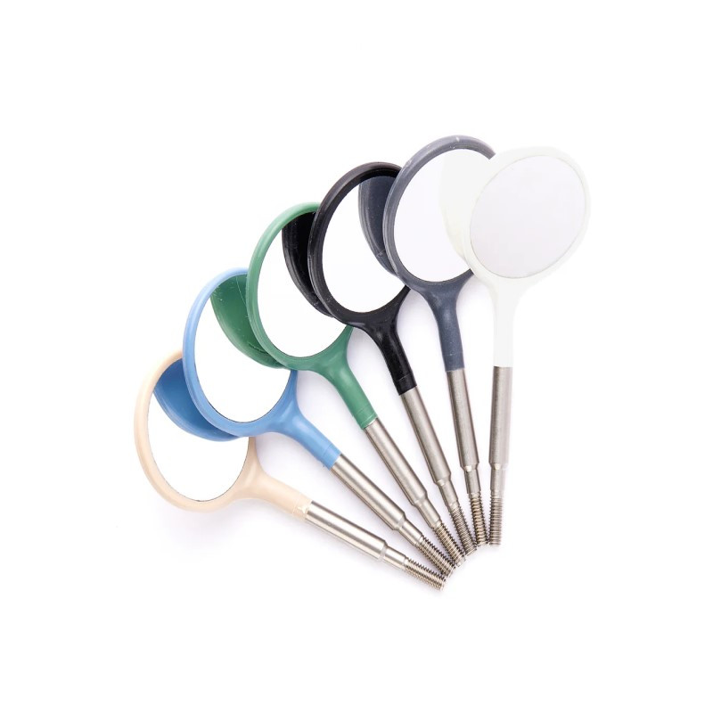 4 Crystal HD Resin Mouth Mirror Screw-On Heads - 12/Pack (Cone
