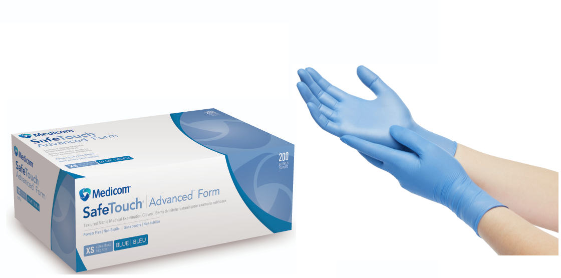 Medicom SafeTouch Advanced Form ™ Nitrile Gloves, 200/box