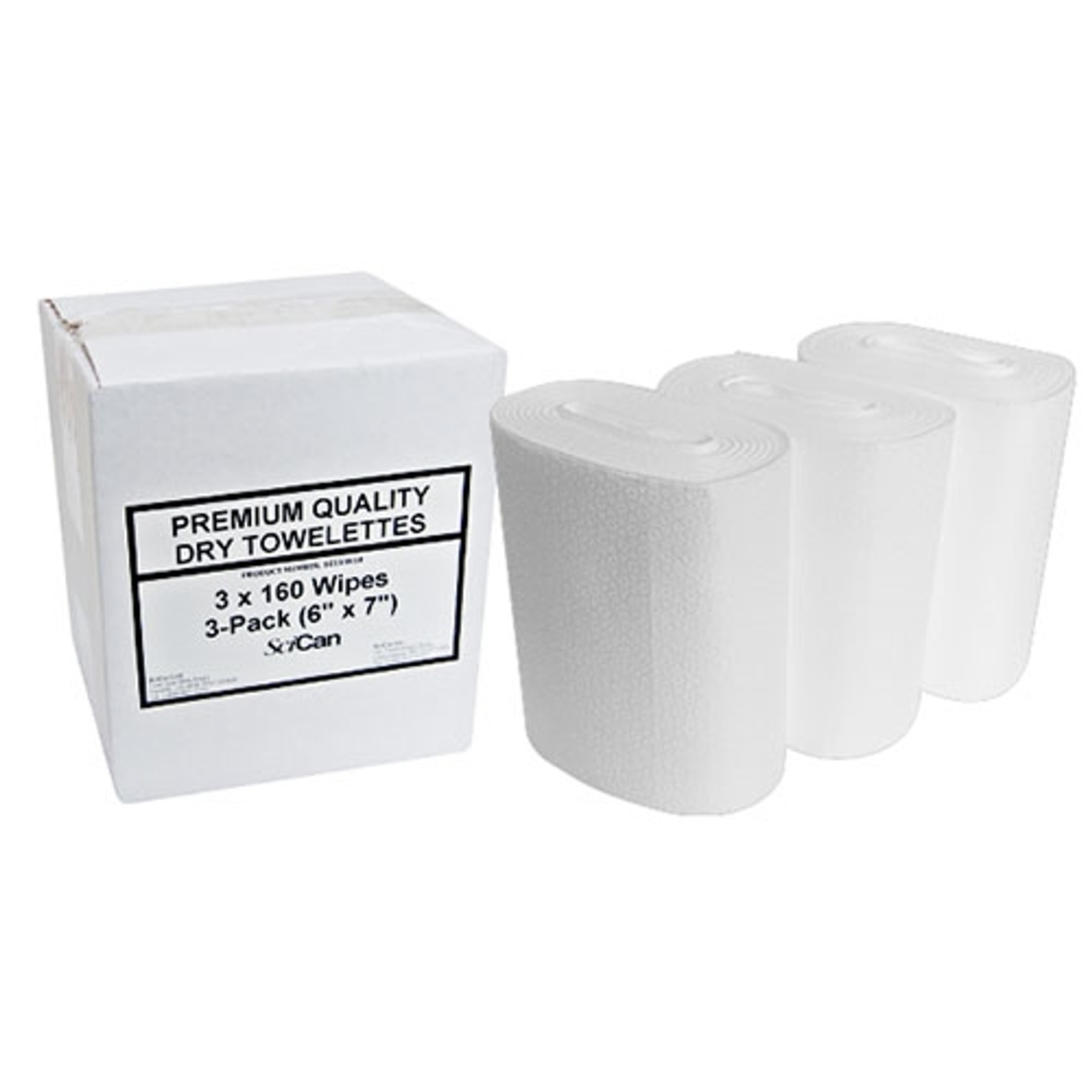 Optim 33TB XLarge Dry Wipe Refill 10" x 10", 60/roll 3/box Valuemed Professional Products