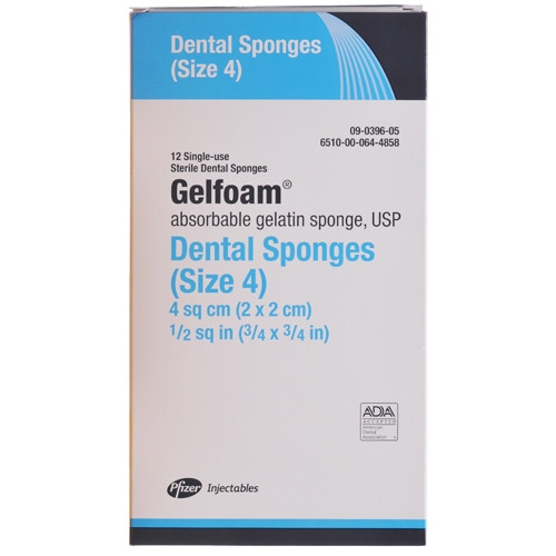 Pfizer Gelfoam Sterile Absorbable Gelatin Sponges Size 4, 12/box