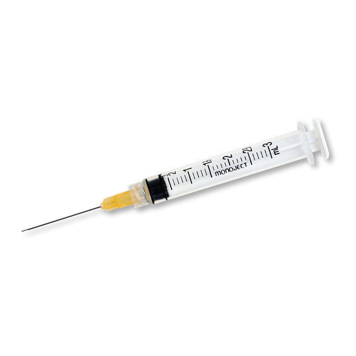 Monoject 513 ED Endodontic Irrigation Syringe/Needle 27G x 1.25" Yellow