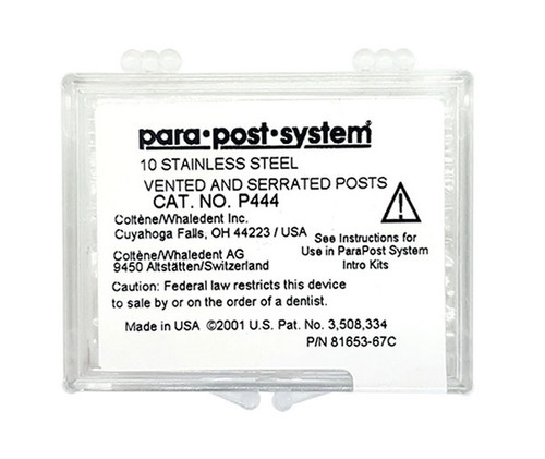 Coltene ParaPost Stainless Steel Posts Size 6, 0.06"/1.50mm Standard Refill 10/pkg