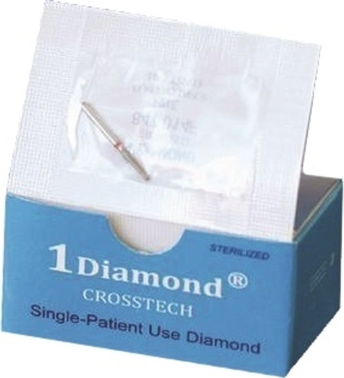 1Diamond Sterile Diamond Burs Round End Taper S855-016, 25/box