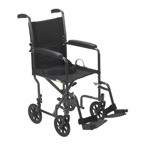 Steel Transport Chair with Swing Away Footrests 19"